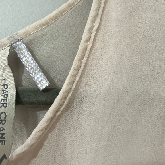 Paper Crane Sheer Lined Bell Sleeve Tunic Dress Xl - Picture 4 of 10